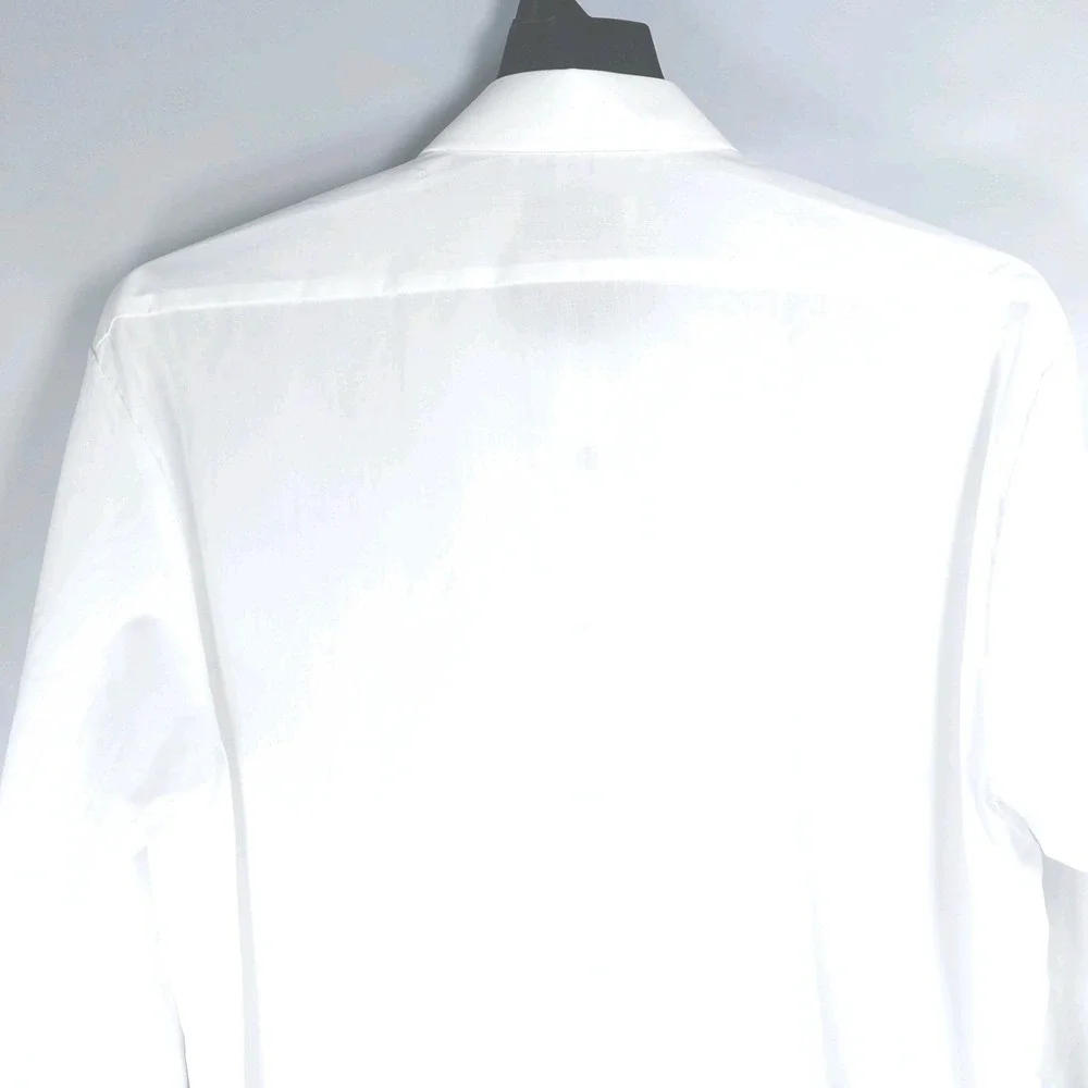 Neil Allyn Tuxedo Shirt‎ 100% Cotton Laydown Collar 1/4